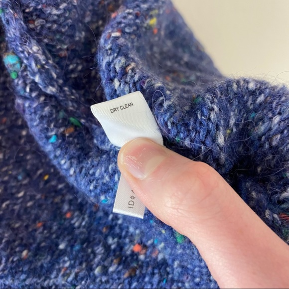 Express Blue Speckled Knit Button Down Sweater - Picture 10 of 11